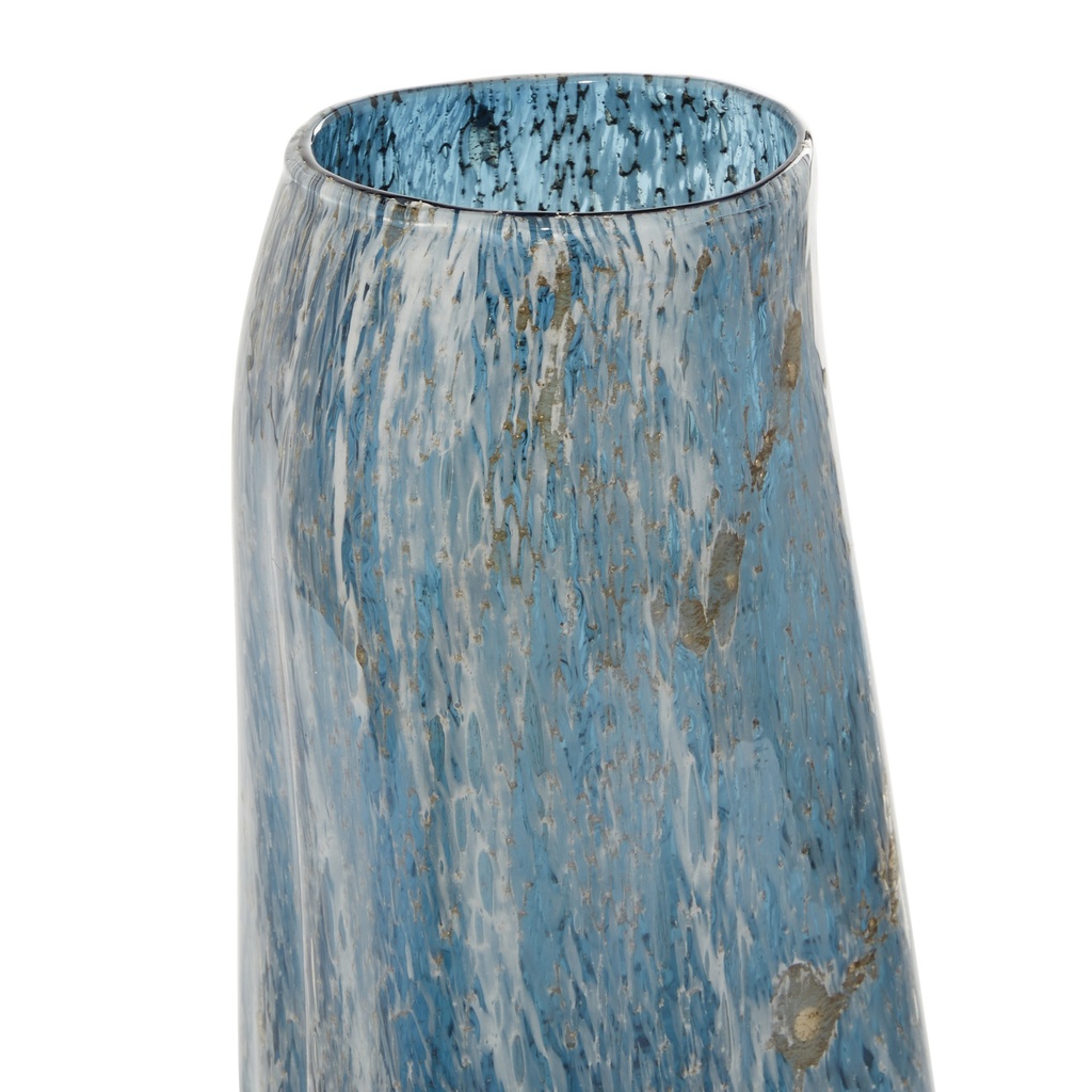 Freeform Blue Vase 15in