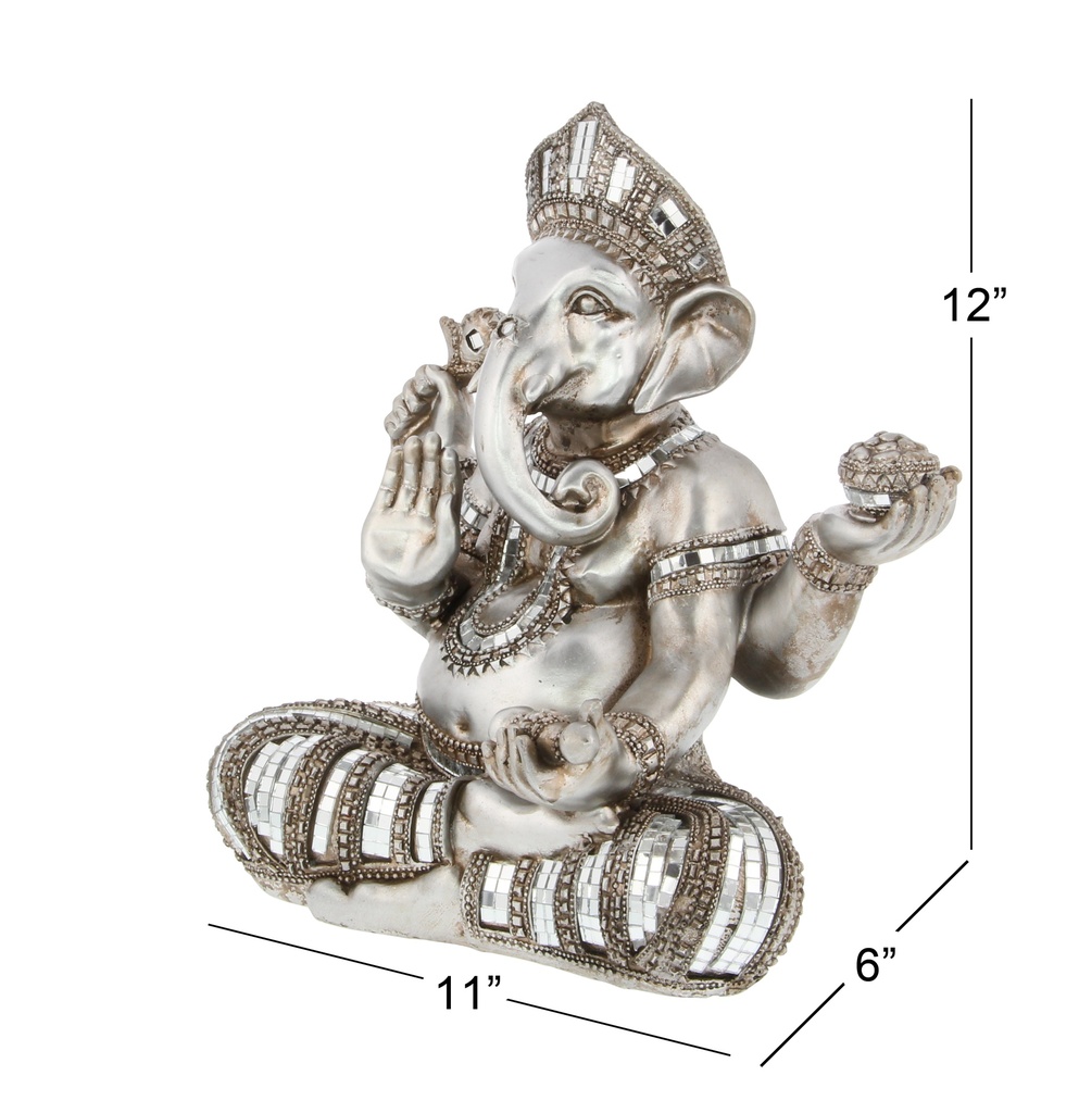Sitting Ganesha 11in