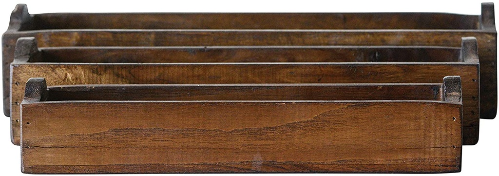 Decorative Found Wood Boxes Set of 3