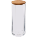 Selena Cotton Dispenser Clear/Bamboo
