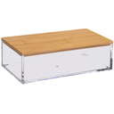 Selena Storage Box Small Clear/Bamboo