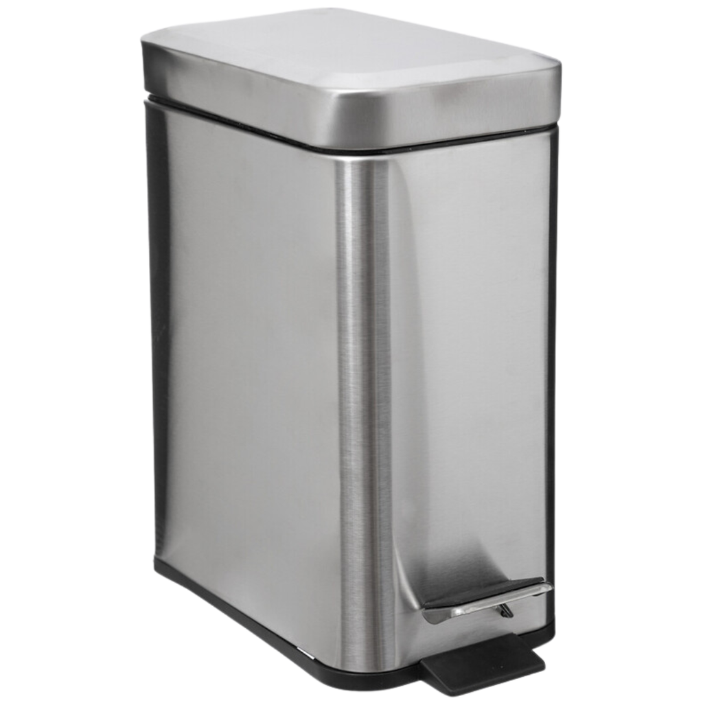 Rectangle Soft Close Step Can Stainless Steel 5L