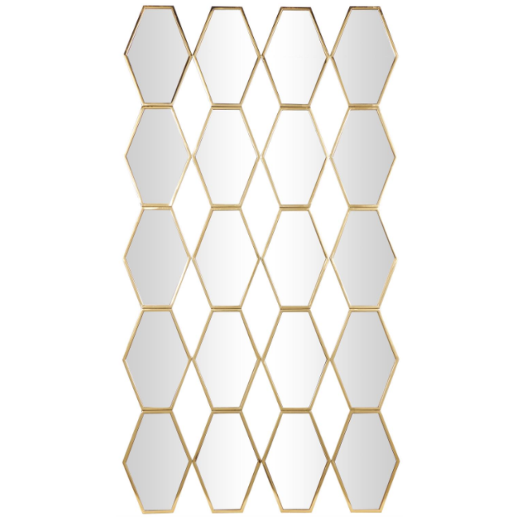 Gold Diamond Wall Mirror 29x53in