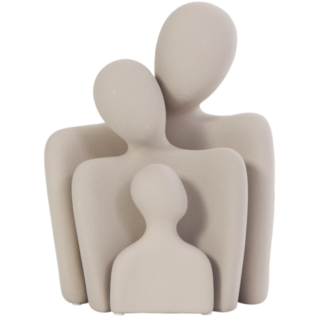 Ceramic Family Figurine Set of 3