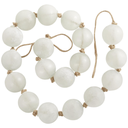 Glass Bead Garland White 91in