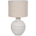 White Ceramic Table Lamp 18in