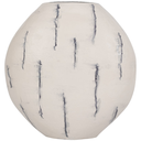 Blue & White Enameled Metal Floor Vase 33in