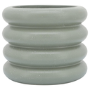 Ceramic Bibendum Planter Green 8in