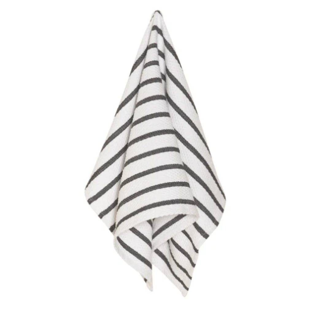 Basketweave Kitchen Towel Black