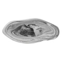 Katrina Grey Swirl Glass Charger Plate 21in