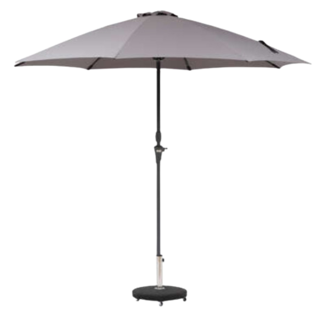 Sisko Grey Outdoor Umbrella with Base