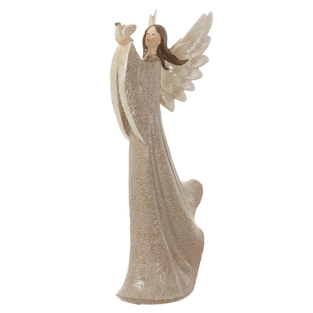 Glittered Angel Champagne 13.5in