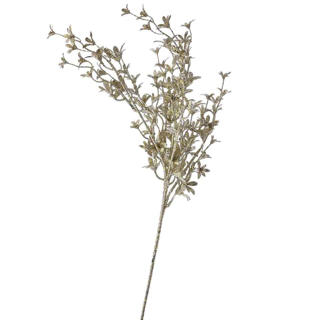 Glitter Leaf Pick Champagne 30in