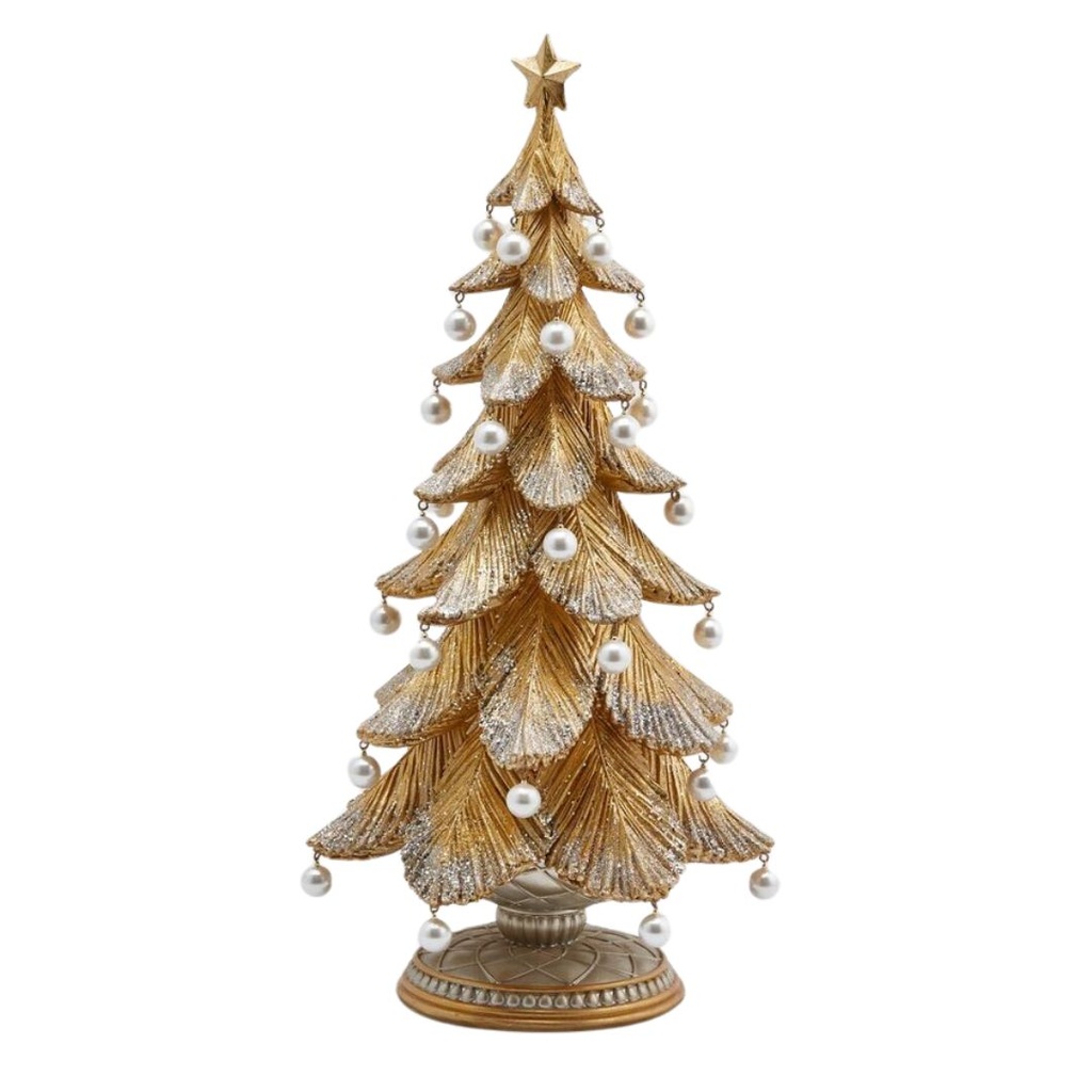 Pearl Pine Tree Gold 18in