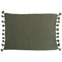 Dark Green Knit Throw 60x50in