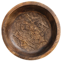 Round Mango Wood Bowl 11in