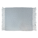 Woven Cotton Throw Aqua 60x59in