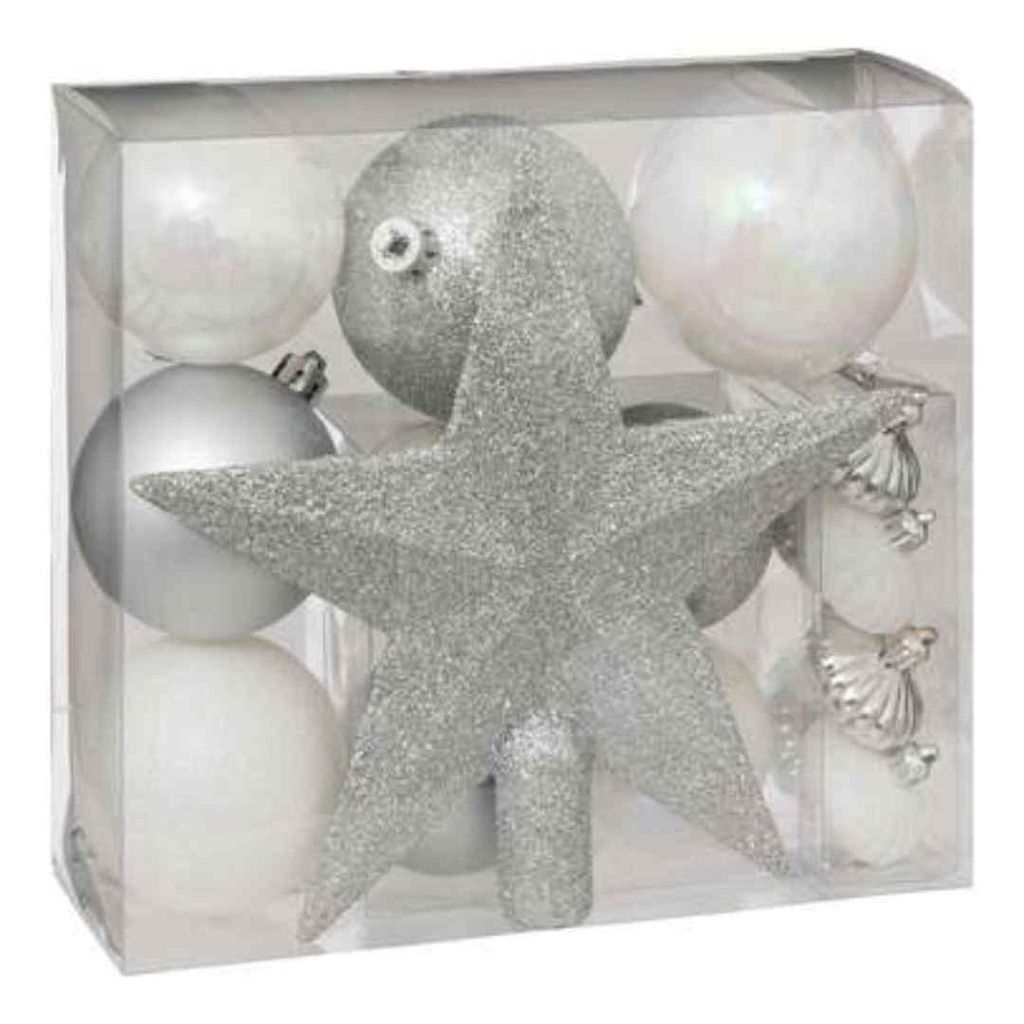 18 Piece Decoration Kit Silver