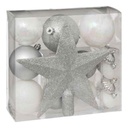 18 Piece Decoration Kit Silver