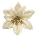 Gold Poinsettia Napkin Ring 2pc