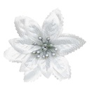 Silver Poinsettia Napkin Ring 2pc