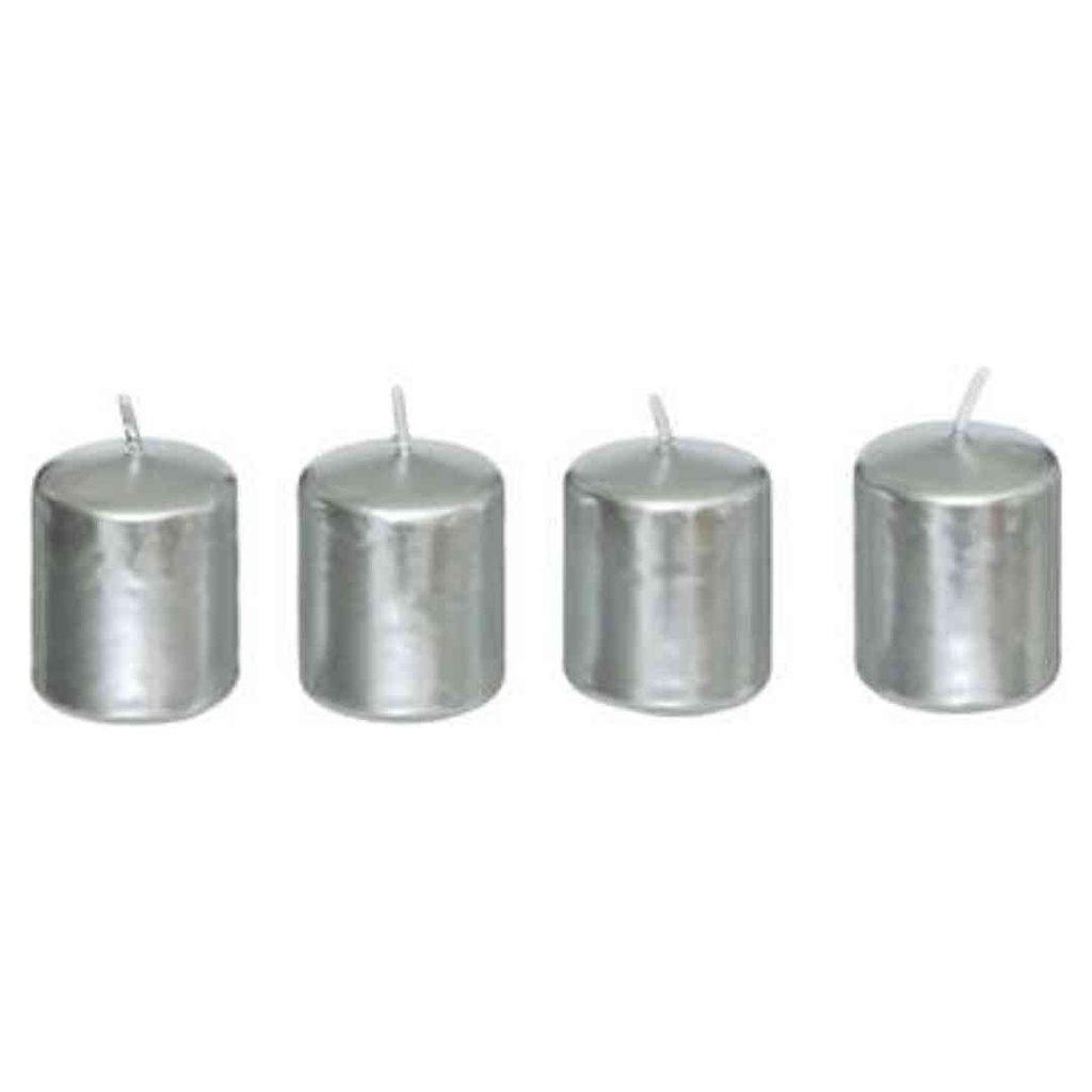 Silver Votive Candles Set of 4