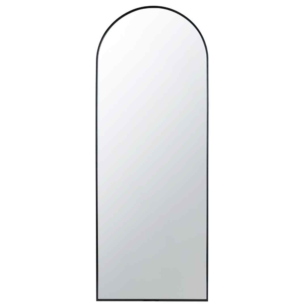 Celine Black Arch Wall Mirror 28x74in