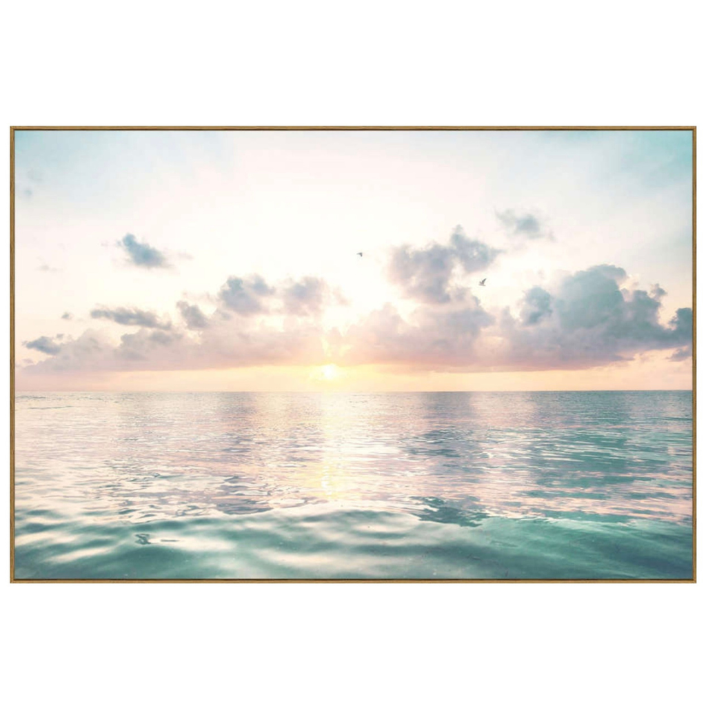Sunrise II Framed Print on Tempered Glass 60x40in
