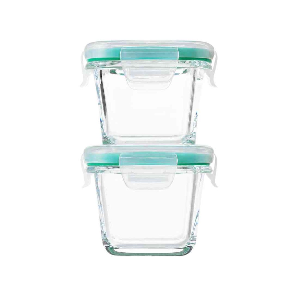 OXO Good Grips Smart Seal Glass Container Set Mini Square 4pc