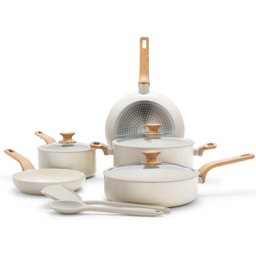 Greenpan Ceramic Cookware Set Cream 10pc