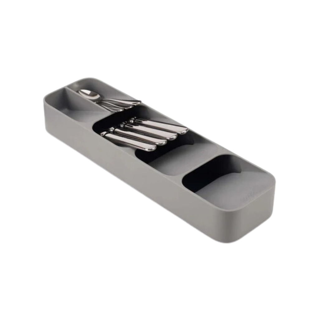 DrawerStore Compact Cutlery Organizer Grey