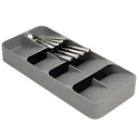DrawerStore Compact Cutlery Organizer Grey Large