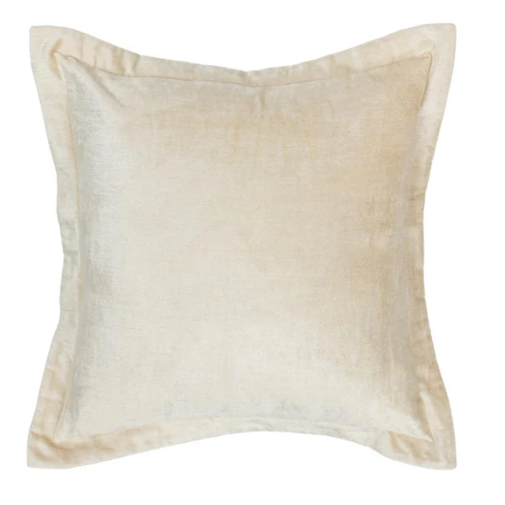 Lapis Velvet Pillow Champagne 22in