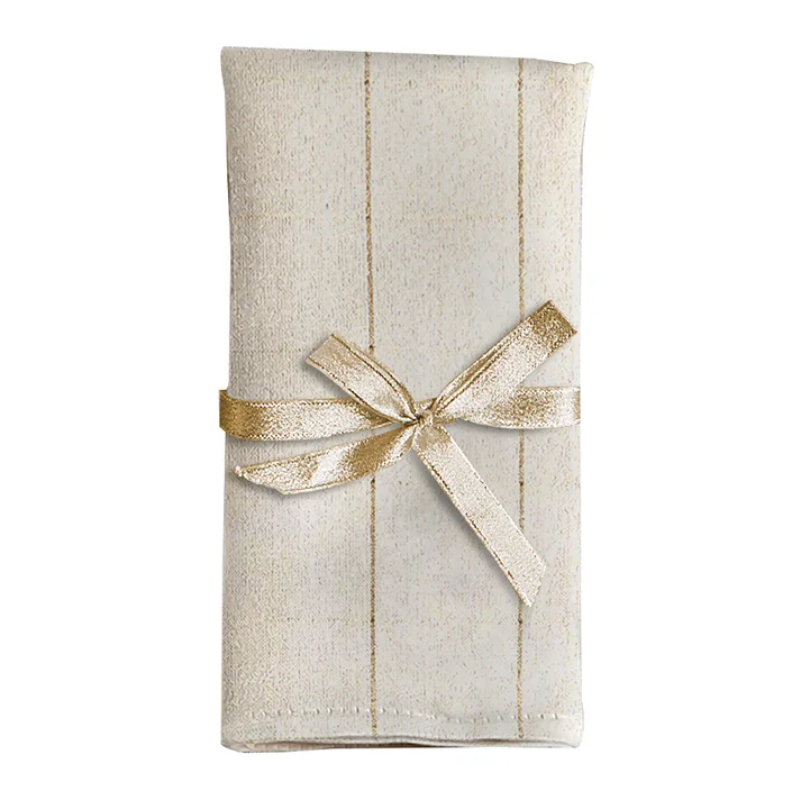 Soft Check Napkin Natural