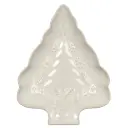 Soft Snowfall Shaped Tree Dish White
