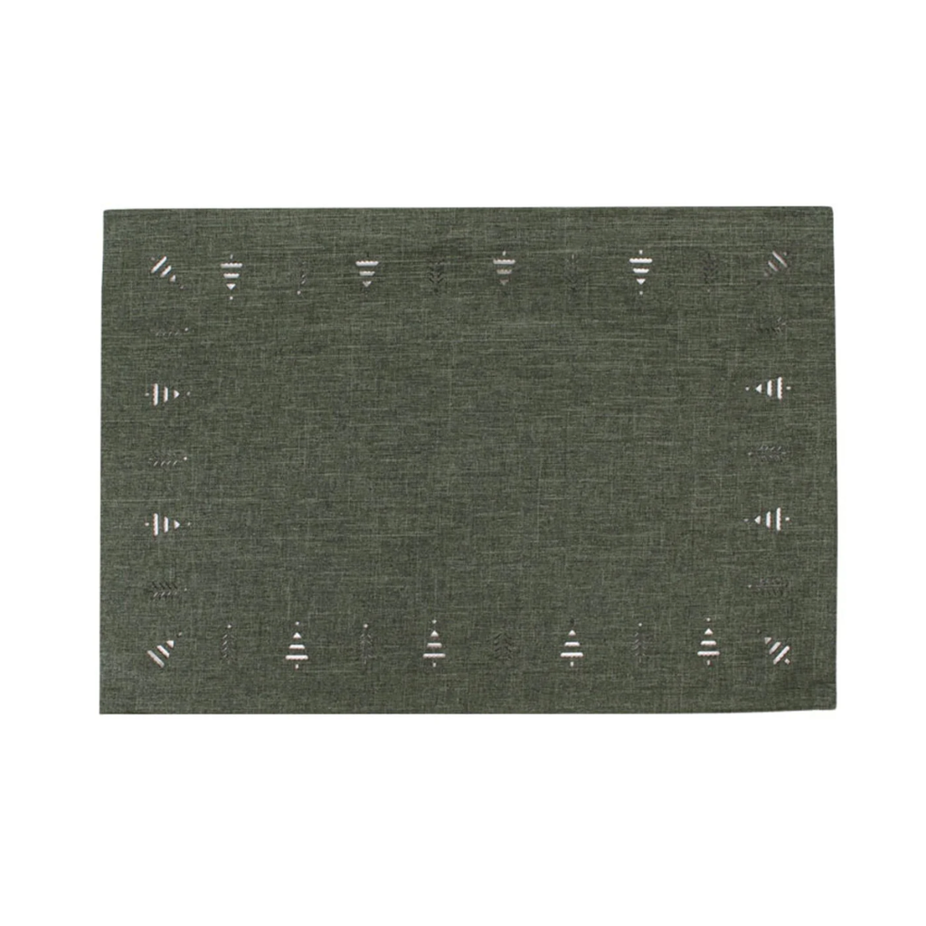 Tree Hemstitch Placemat Forest