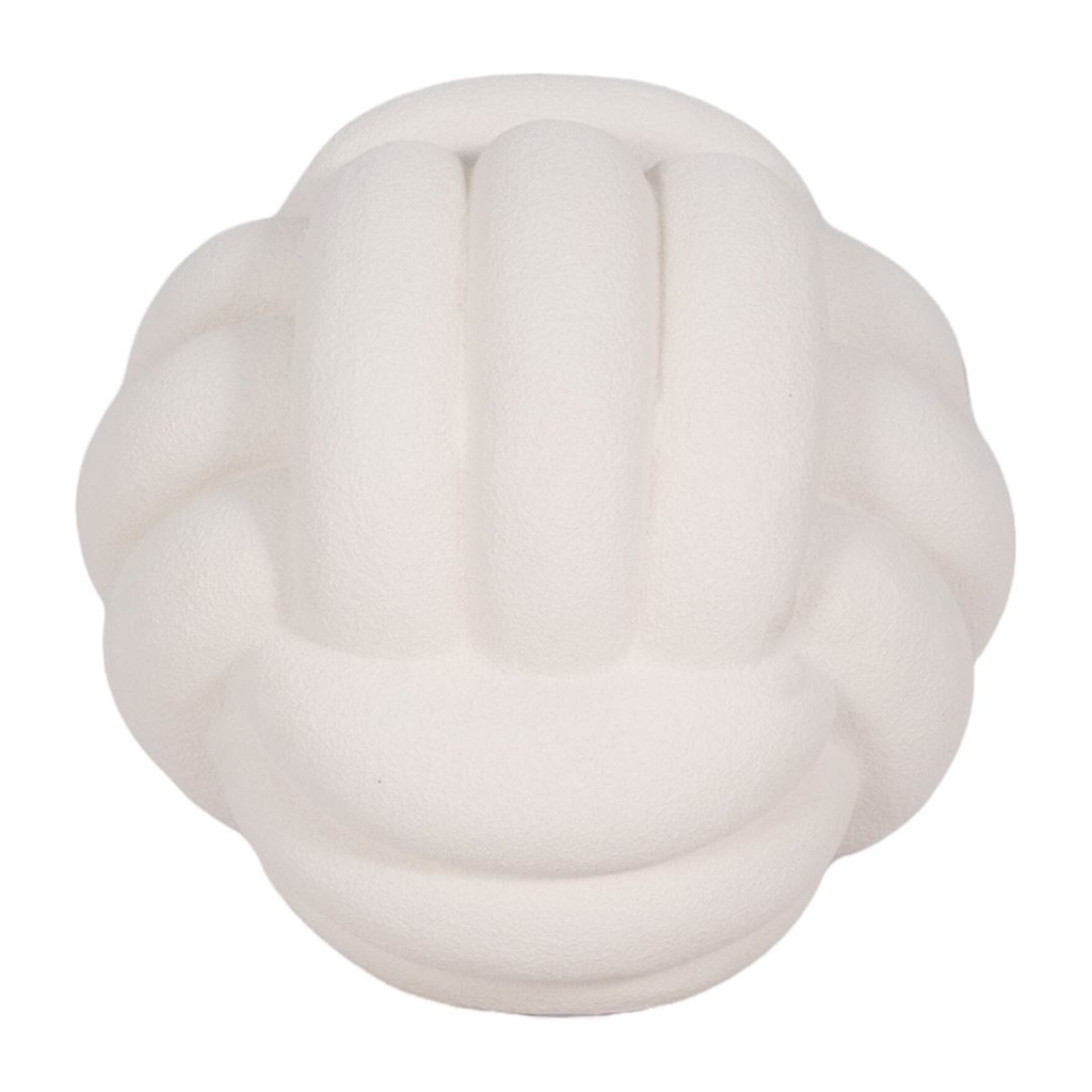 Rough Knob Orb White 5in