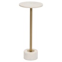 Marble Top Side Table Gold 24in