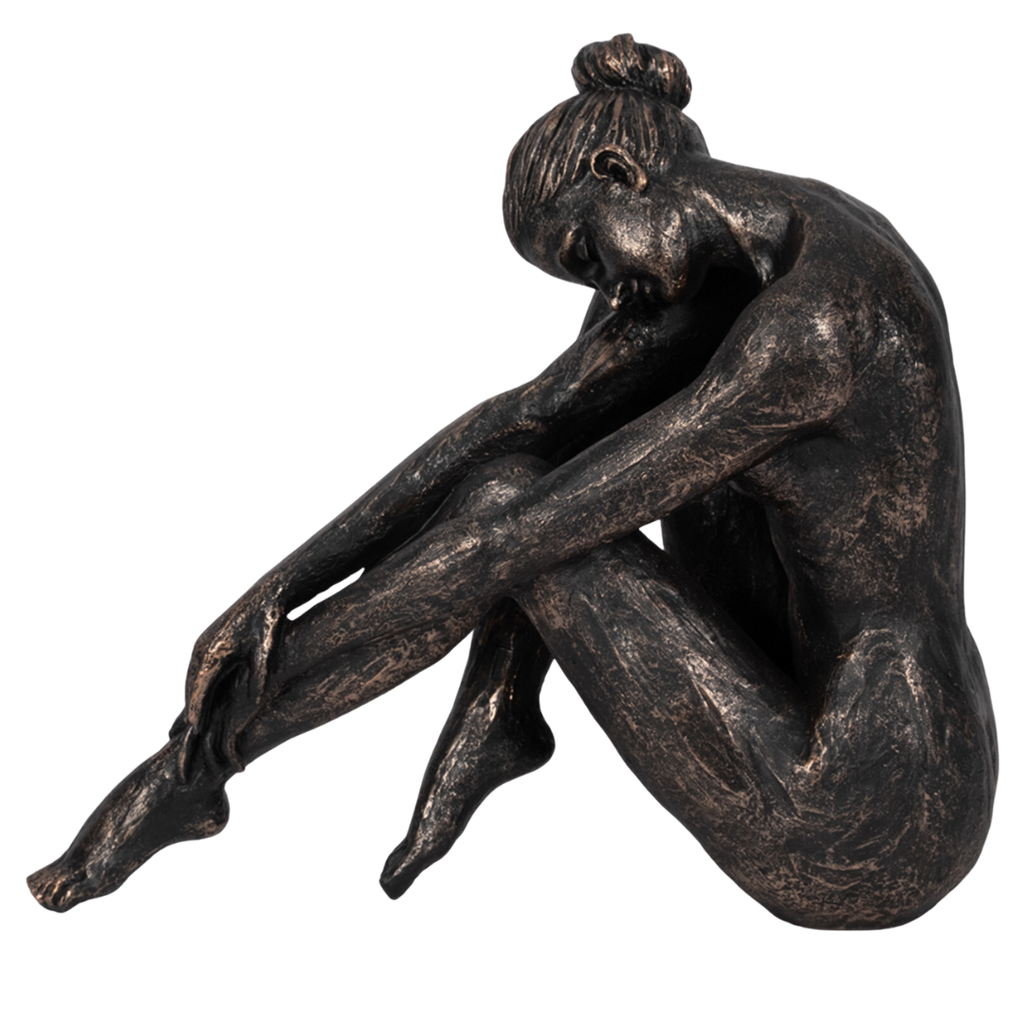 Resting Ballerina Figurine Bronze 11in