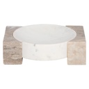 Marble Bowl With Onyx Marble Sides 10in