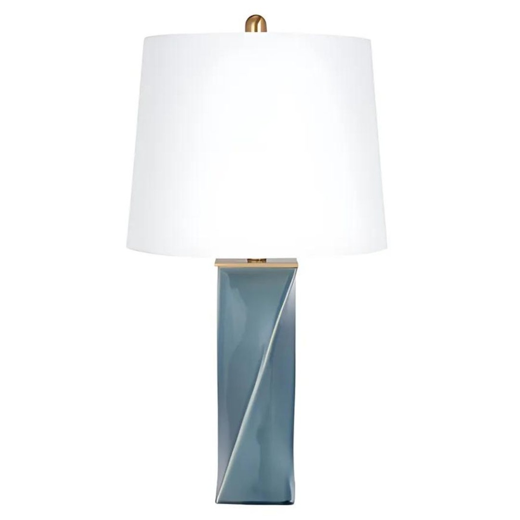 Ceramic Table Lamp Blue 26in