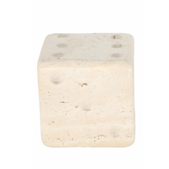 Mistry White Marble Dice 4in