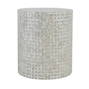 Capri Large Accent Table Grey Basket Weave