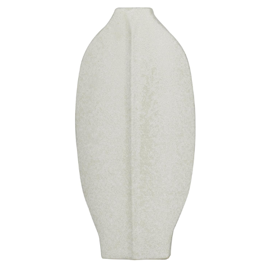 Ceramic Textured Vase White 18in