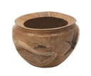 Teak Wood Live Edge Vase 9in