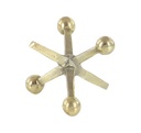 Metal Jack Sculpture Gold 5in