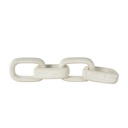 Wood Chain Link Sculpture Cream 18in