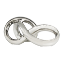 Abstract Infinity Loop Sculpture Silver 11in