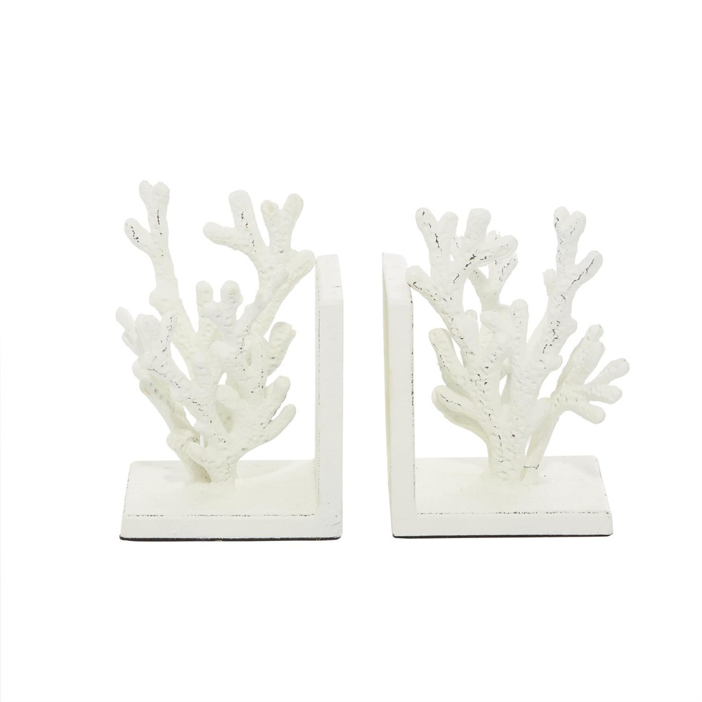White Coral Bookends Set