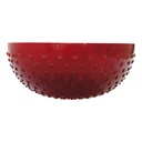 Glass Hobnail Serving Bowl Red 4.5QT